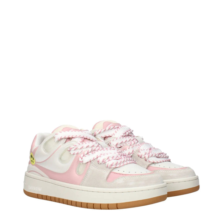 Barrow Sample Sale | Barrow White Leather Low Top Sneakers - | Designer outlet