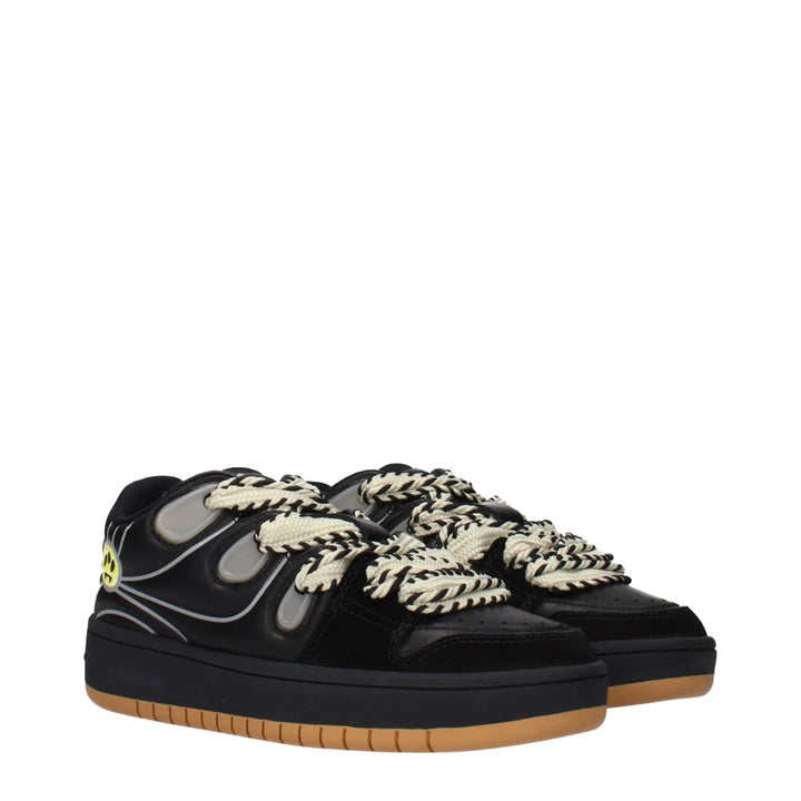 Barrow Sample Sale | Barrow Black Leather Low Top Sneakers - | Designer outlet
