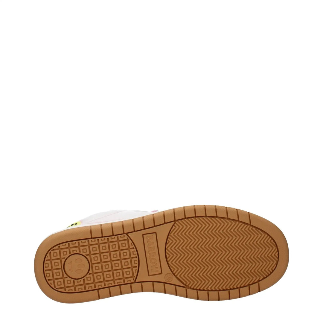 Barrow Sample Sale | Barrow White Leather Low Top Sneakers - | Designer outlet