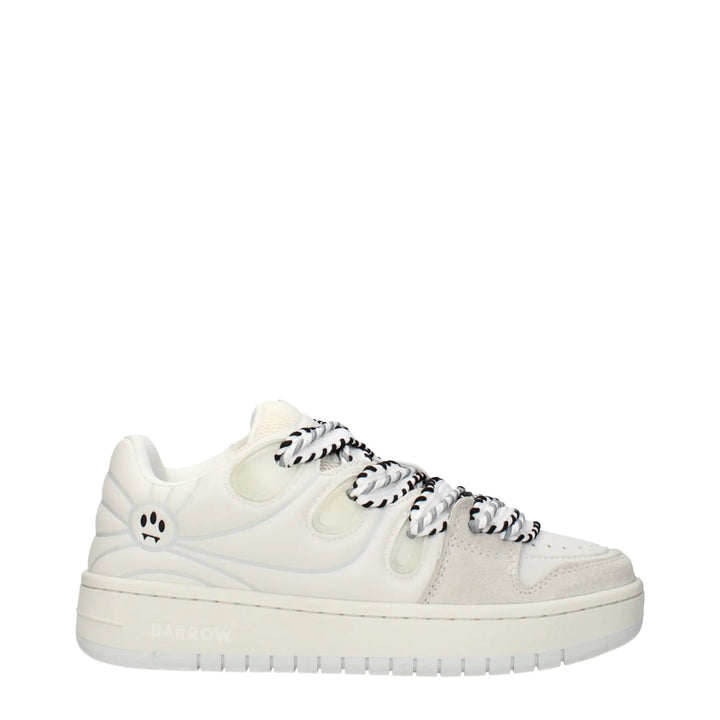 Barrow Sample Sale | Barrow White Leather Low Top Sneakers - | Designer outlet