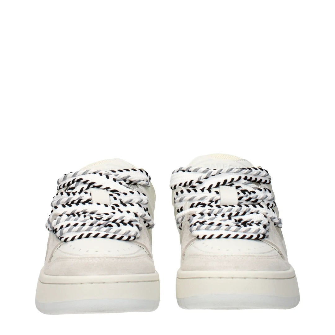 Barrow Sample Sale | Barrow White Leather Low Top Sneakers - | Designer outlet
