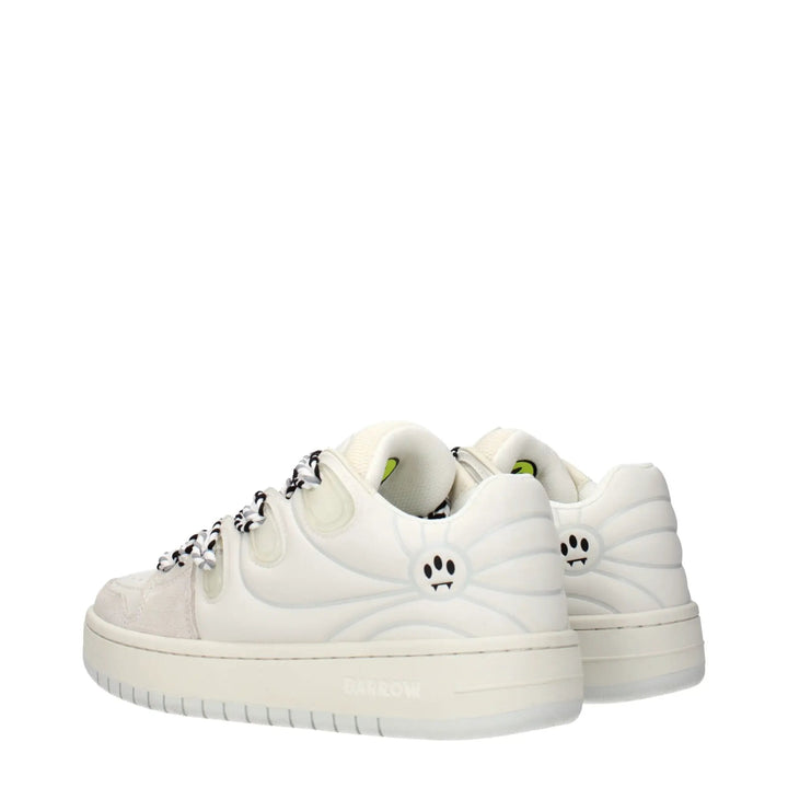 Barrow Sample Sale | Barrow White Leather Low Top Sneakers - | Designer outlet