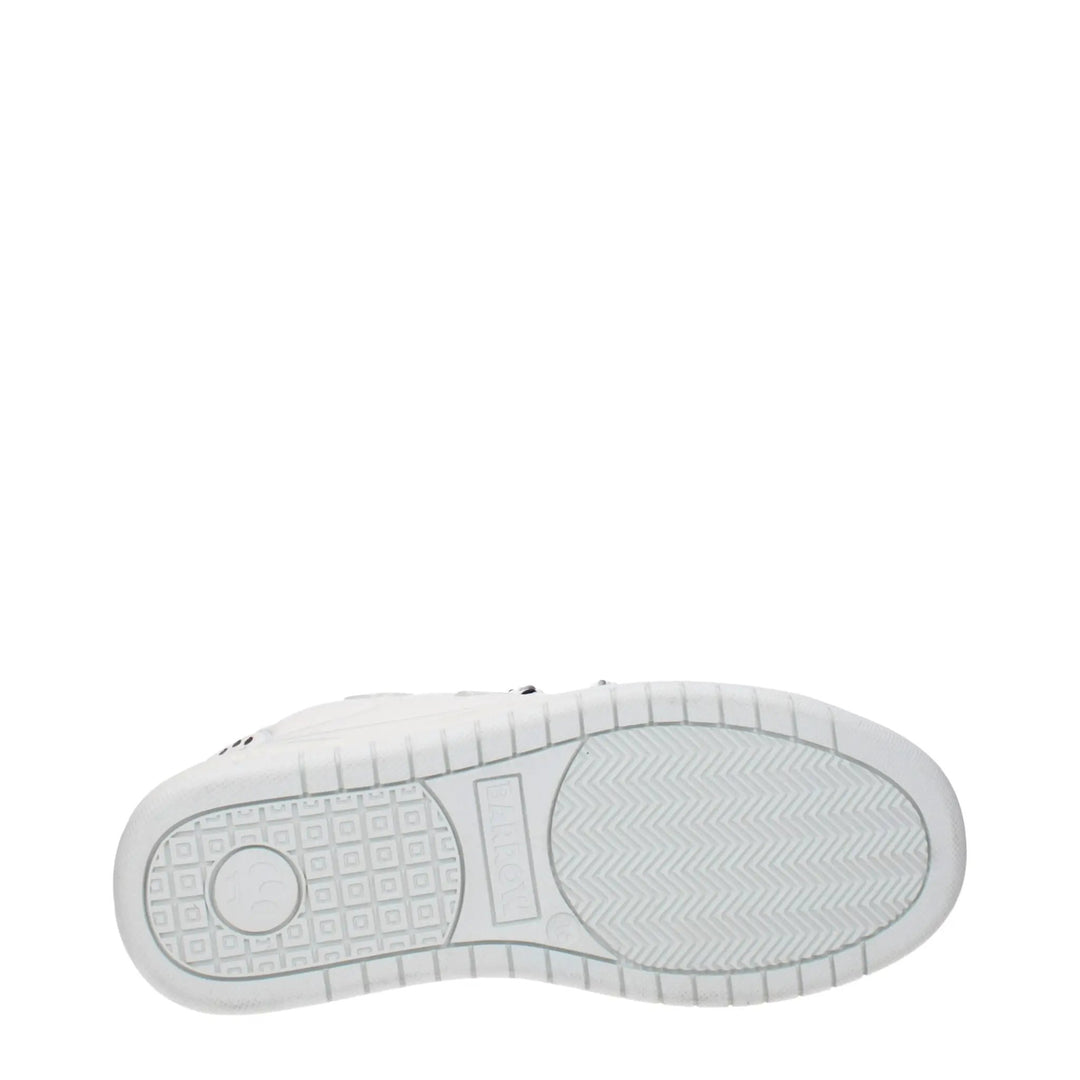Barrow Sample Sale | Barrow White Leather Low Top Sneakers - | Designer outlet