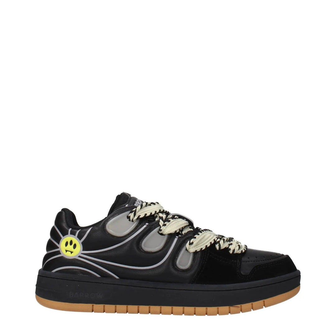 Barrow Sample Sale | Barrow Black Leather Low Top Sneakers - | Designer outlet