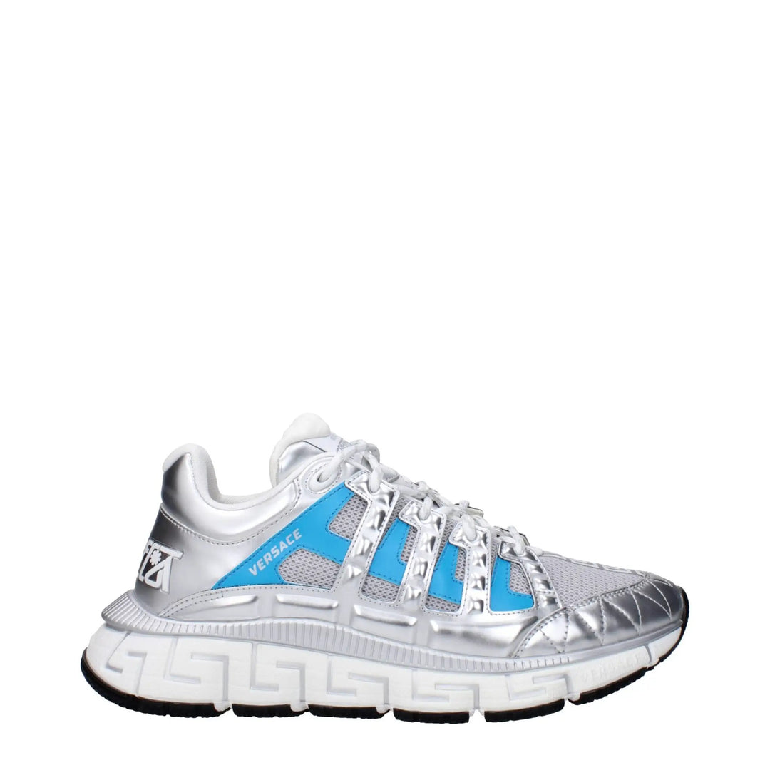 Versace Sample Sale | Versace Gray Fabric Athletic Sneakers - | Designer outlet