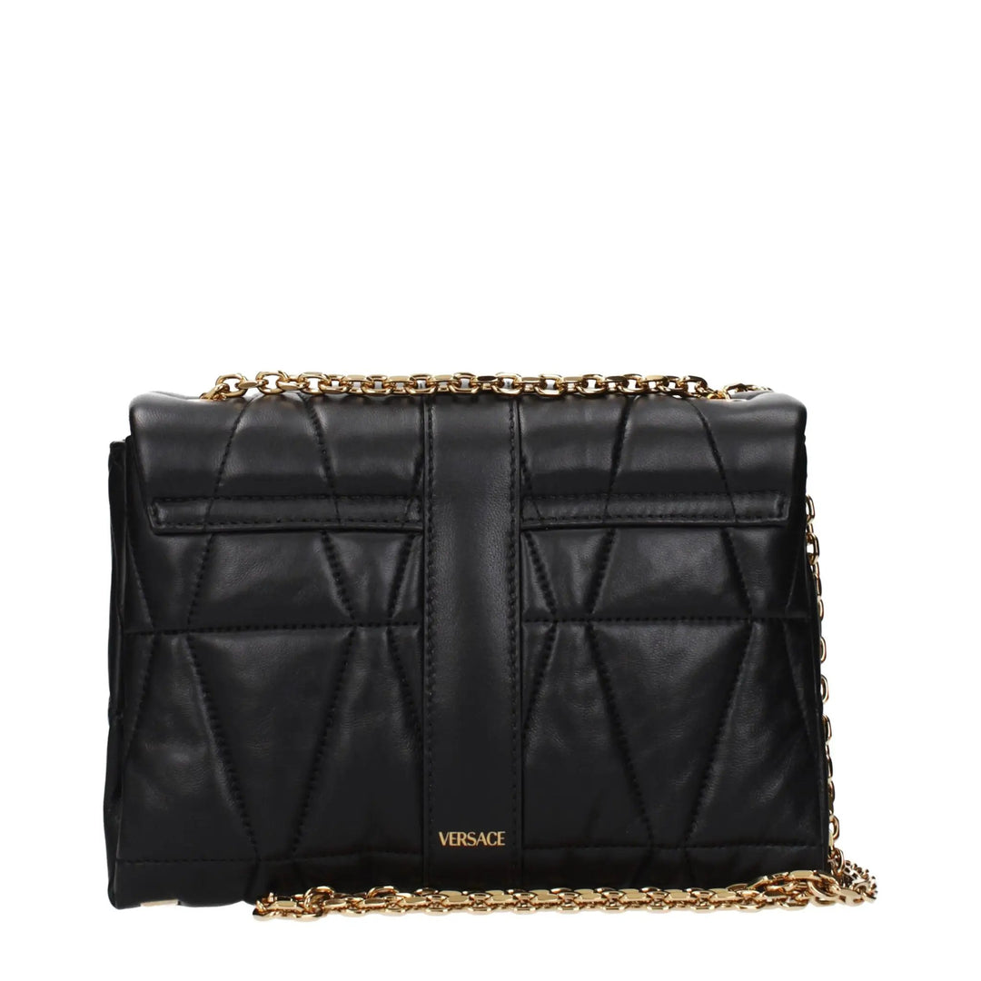 Versace Sample Sale | Versace Black Leather Shoulder Bag - | Designer outlet