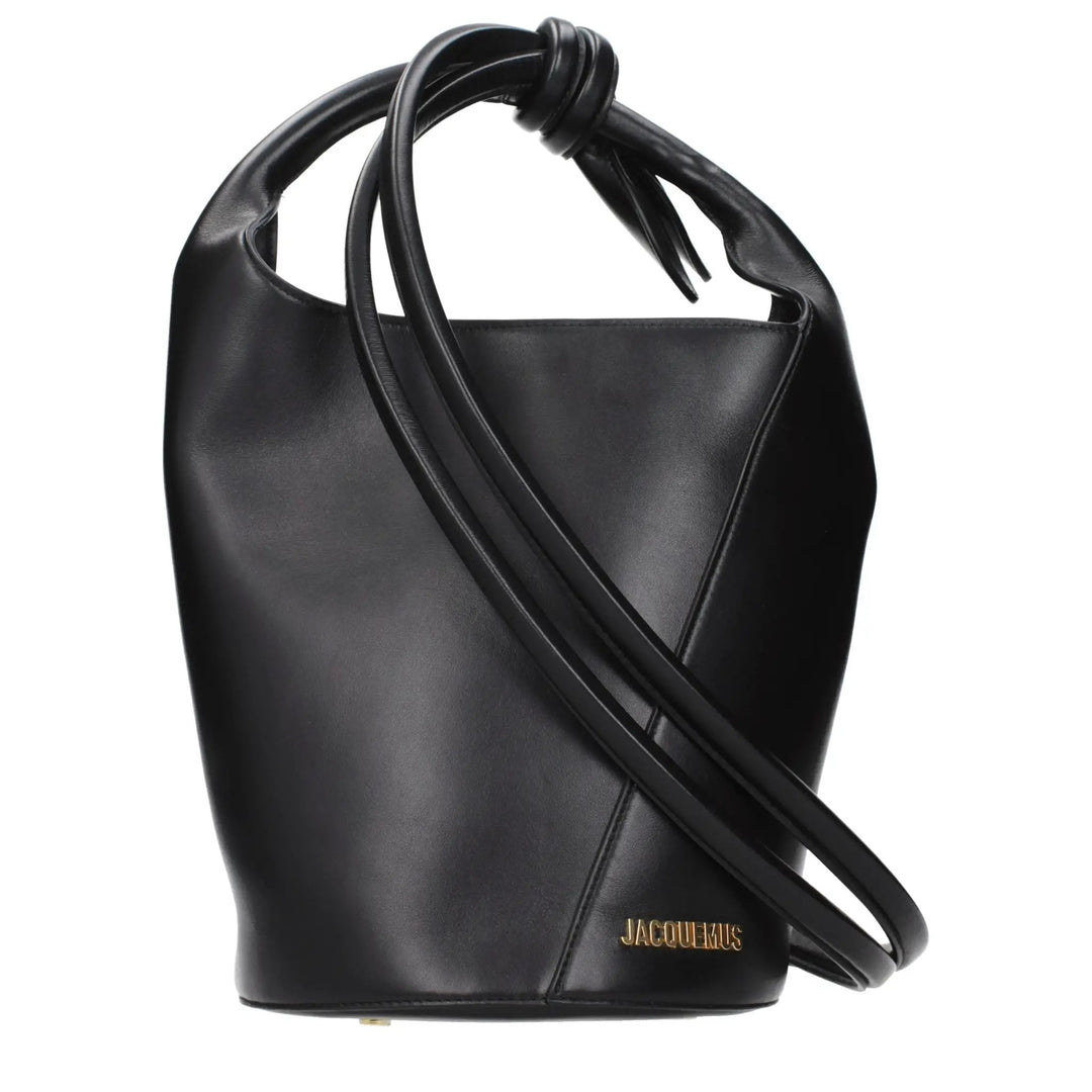 Jacquemus Sample Sale | Jacquemus Black Leather Crossbody Bag - | Designer outlet