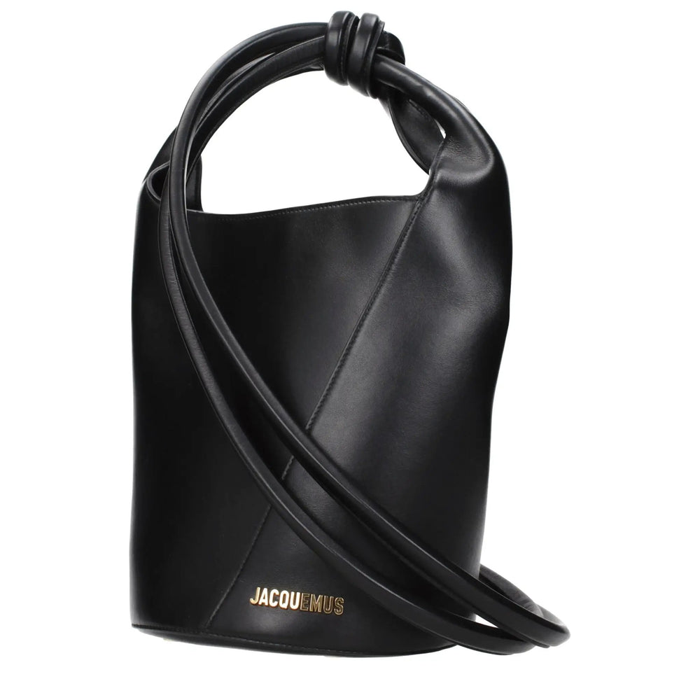 Jacquemus Sample Sale | Jacquemus Black Leather Crossbody Bag - | Designer outlet