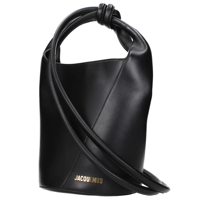Jacquemus Sample Sale | Jacquemus Black Leather Crossbody Bag - | Designer outlet