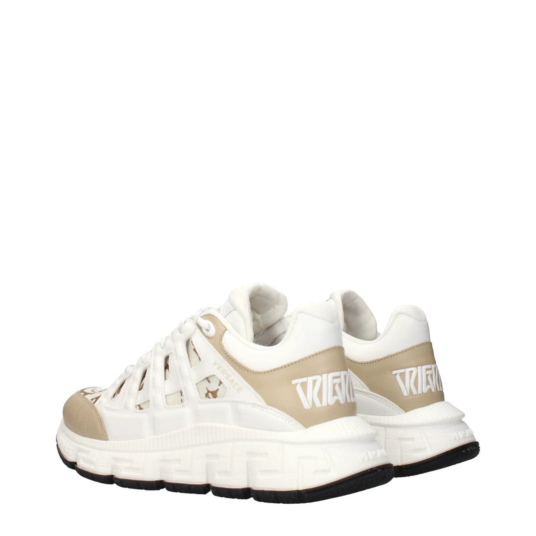 Versace Sample Sale | Versace White Fabric Athletic Sneakers - | Designer outlet