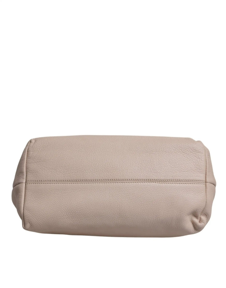 Dolce & Gabbana Sample Sale | Dolce & Gabbana Light Pink Leather Logo Plaque Tote Shoulder Borse Bag - | Designer outlet