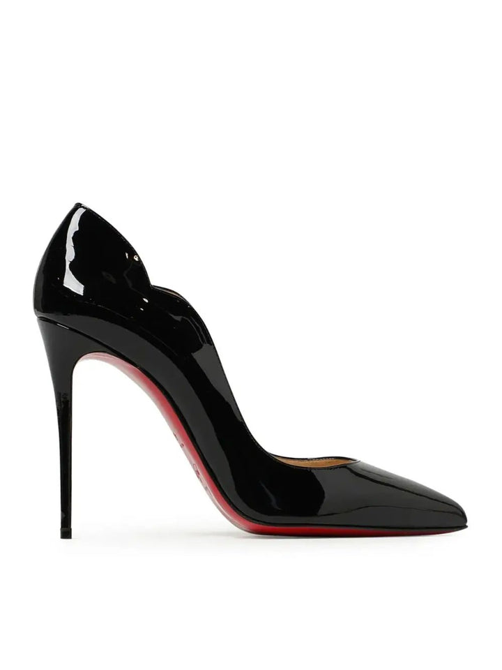 Christian Louboutin Black Patent Leather Hot Chick Pumps 100