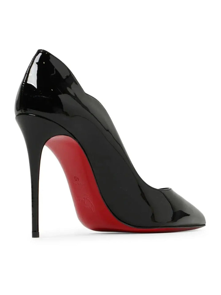 Christian Louboutin Black Patent Leather Hot Chick Pumps 100