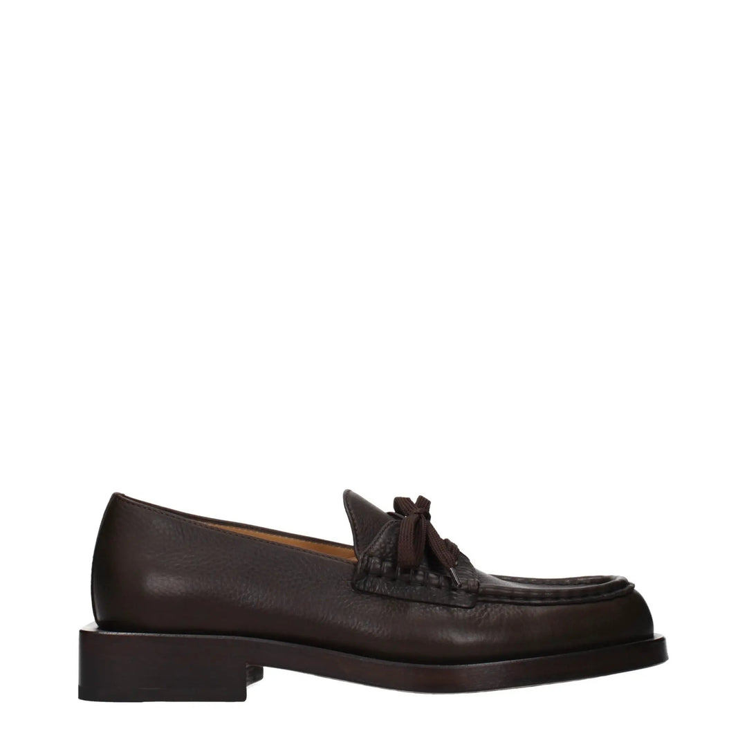 Jacquemus Sample Sale | Jacquemus Brown Leather Slip-On Loafers - | Designer outlet