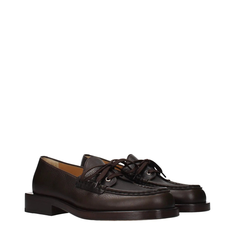 Jacquemus Sample Sale | Jacquemus Brown Leather Slip-On Loafers - | Designer outlet