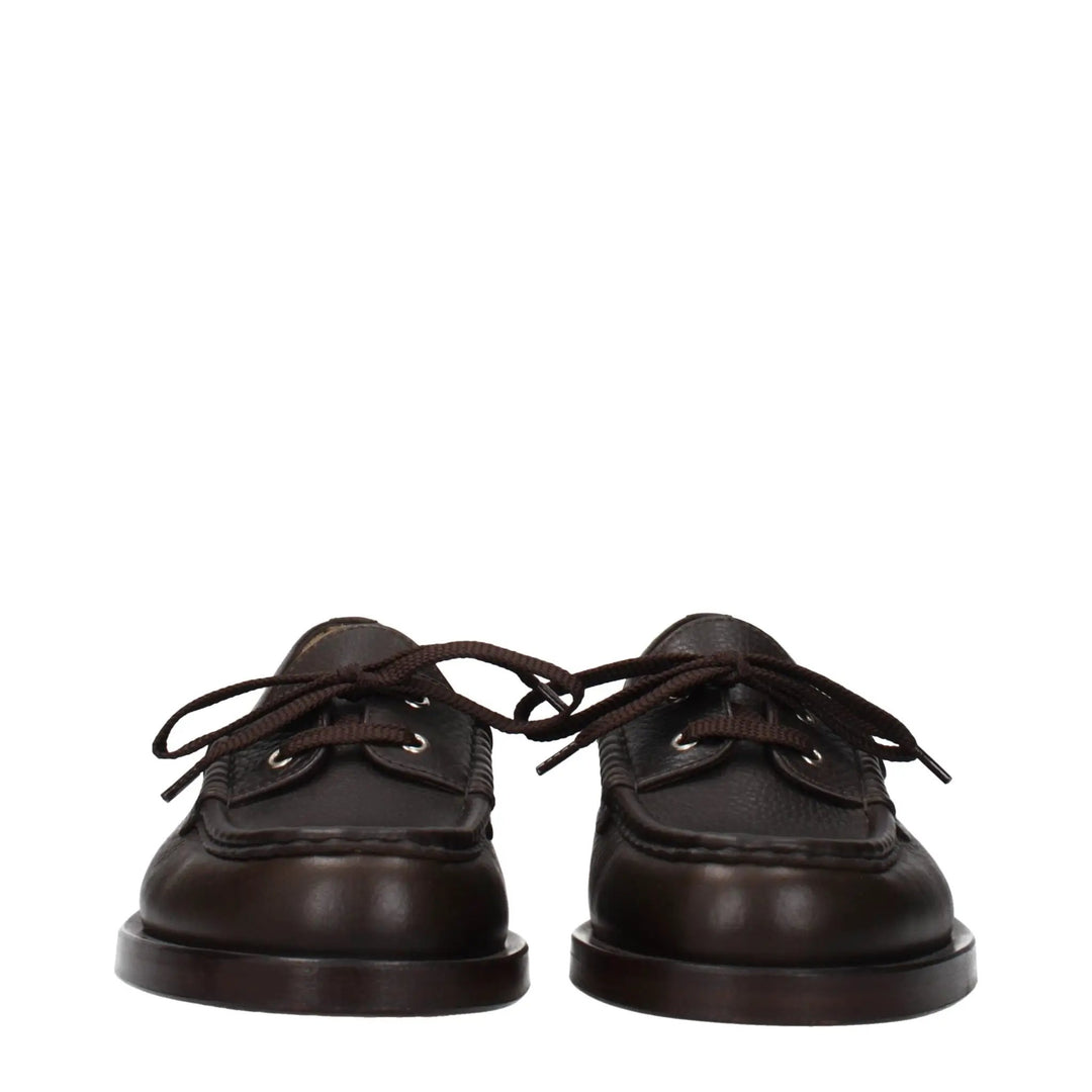 Jacquemus Sample Sale | Jacquemus Brown Leather Slip-On Loafers - | Designer outlet