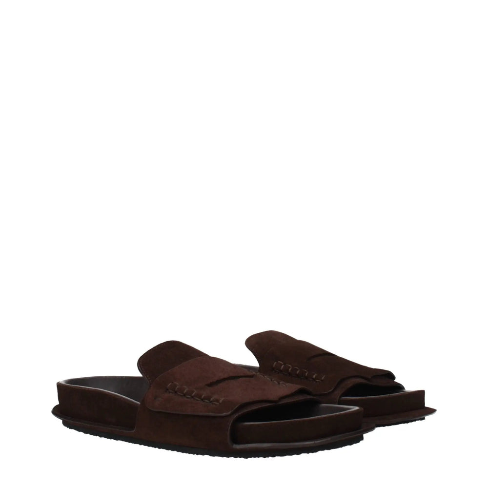 Jacquemus Sample Sale | Jacquemus Brown Leather Slippers - | Designer outlet