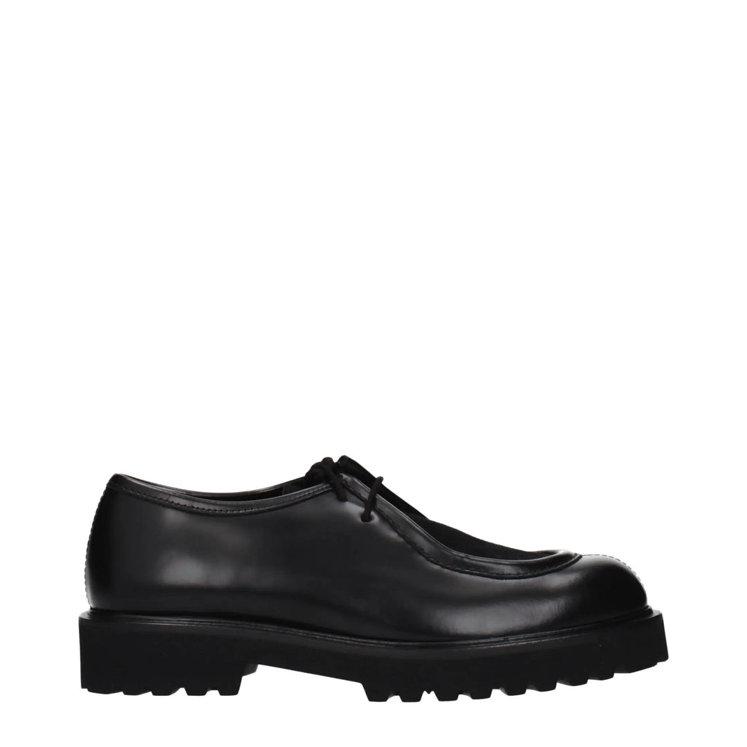 Max Mara Sample Sale | Max Mara Black Leather Oxfords And Derbies - | Designer outlet