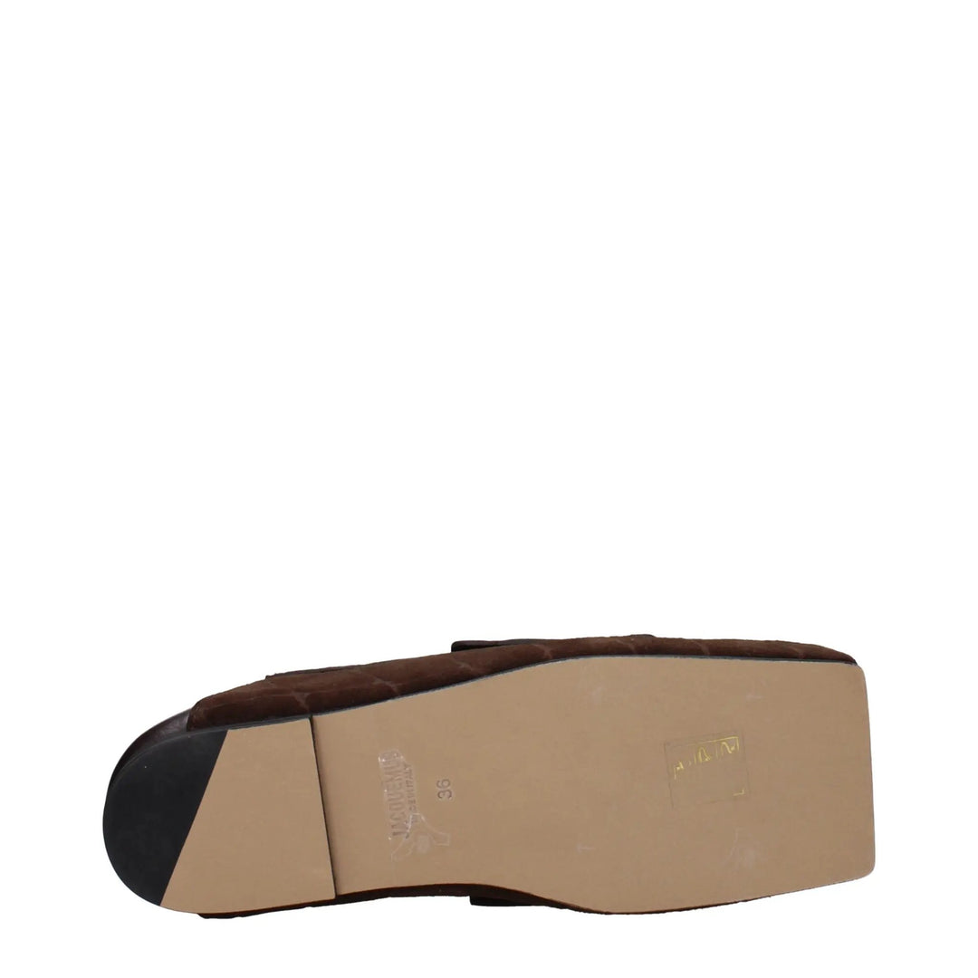 Jacquemus Sample Sale | Jacquemus Brown Leather Slip-On Loafers - | Designer outlet
