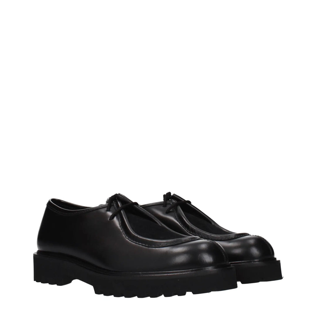 Max Mara Sample Sale | Max Mara Black Leather Oxfords And Derbies - | Designer outlet
