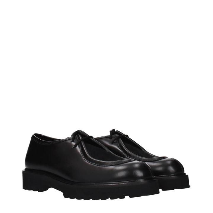 Max Mara Sample Sale | Max Mara Black Leather Oxfords And Derbies - | Designer outlet