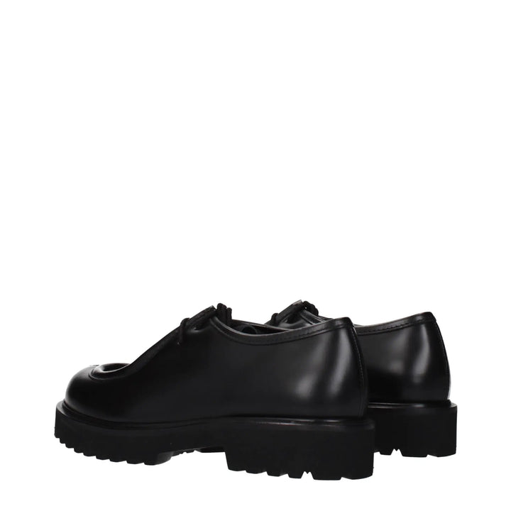 Max Mara Sample Sale | Max Mara Black Leather Oxfords And Derbies - | Designer outlet