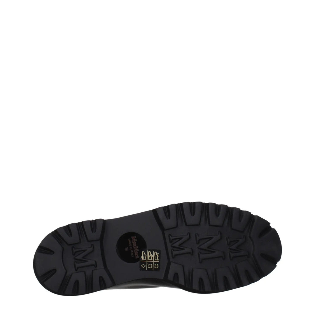 Max Mara Sample Sale | Max Mara Black Leather Oxfords And Derbies - | Designer outlet