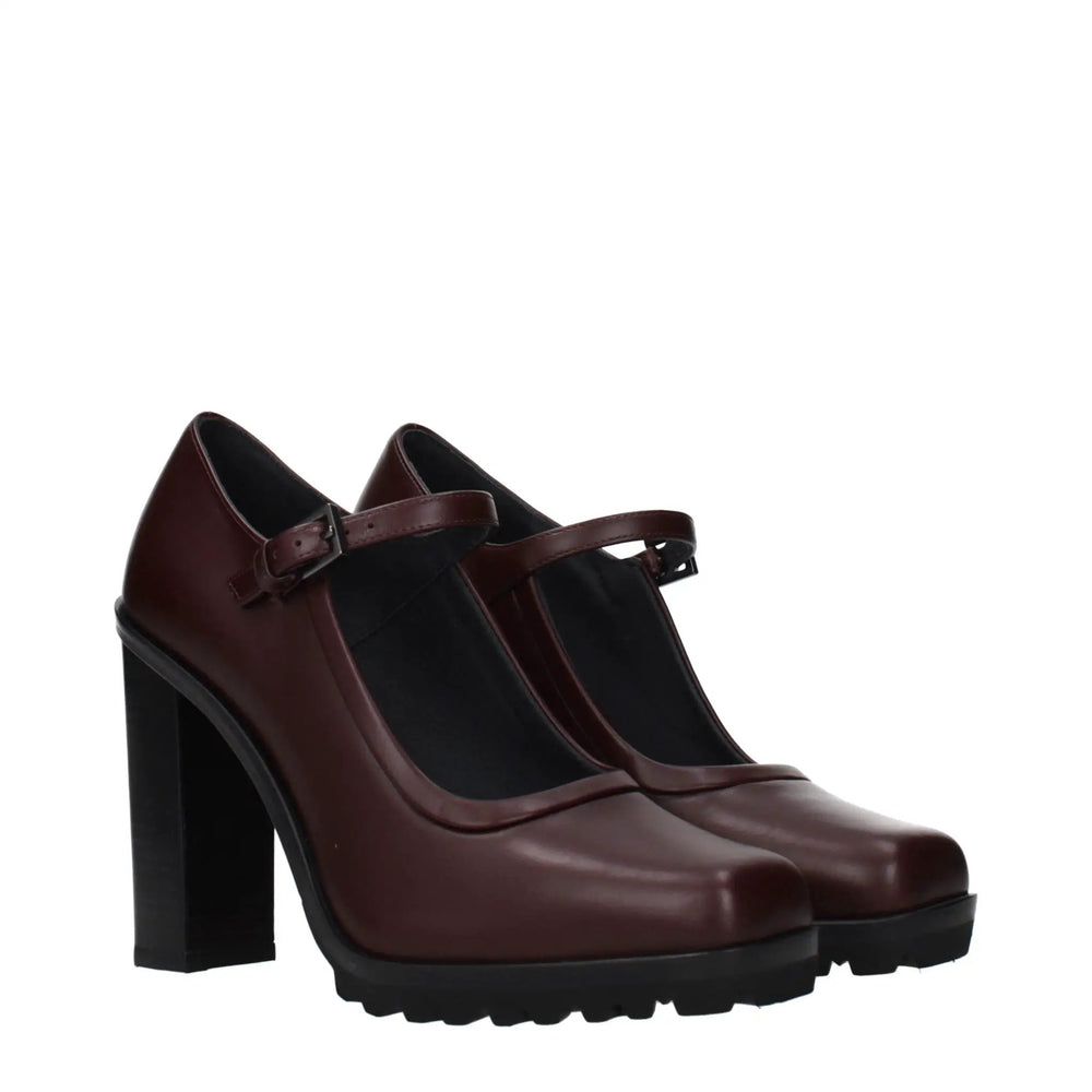 Max Mara Sample Sale | Max Mara Brown Leather High Heel Pumps - | Designer outlet