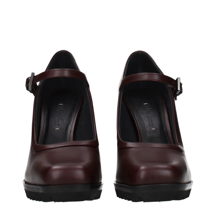 Max Mara Sample Sale | Max Mara Brown Leather High Heel Pumps - | Designer outlet