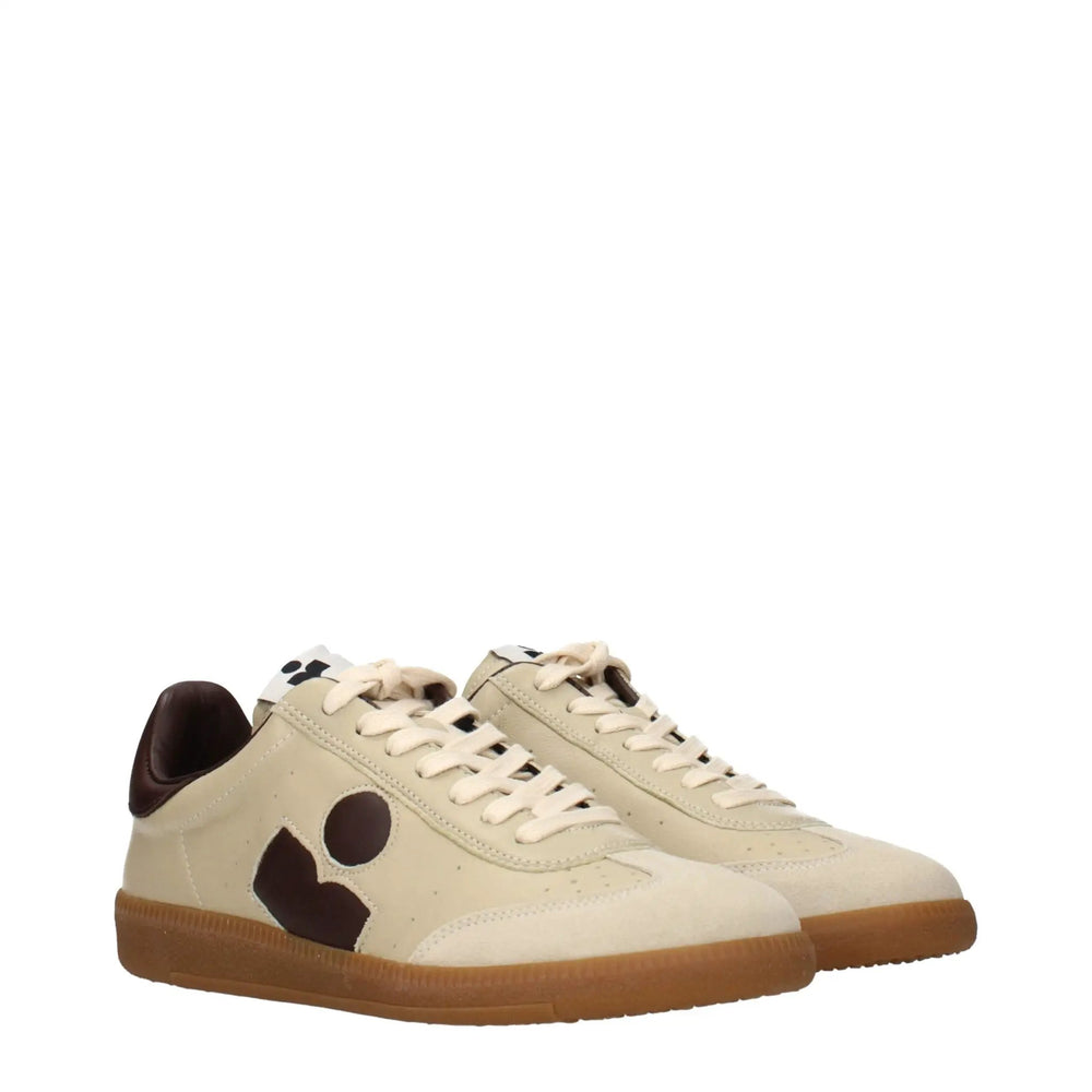 Isabel Marant Sample Sale | Isabel Marant Beige Leather Low Top Sneakers - | Designer outlet