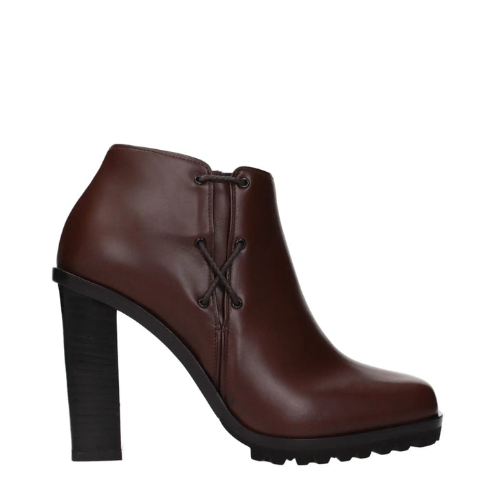Max Mara Sample Sale | Max Mara Brown Leather Ankle Boots - | Designer outlet