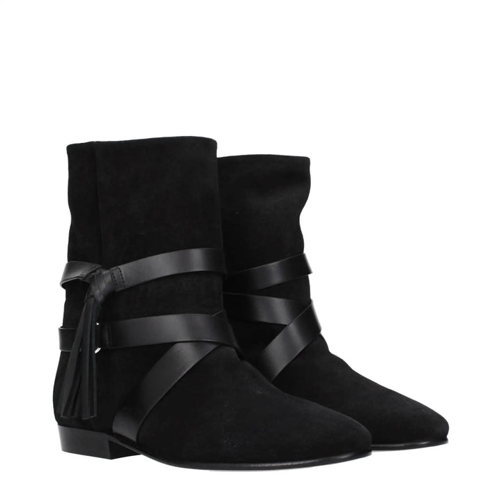 Isabel Marant Sample Sale | Isabel Marant Black Leather Ankle Boots - | Designer outlet