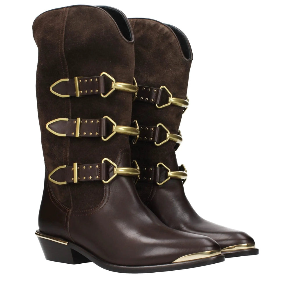 Isabel Marant Sample Sale | Isabel Marant Brown Leather Ankle Boots - | Designer outlet