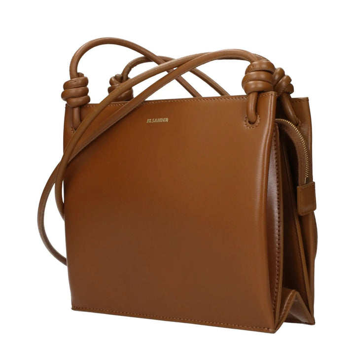 Jil Sander Sample Sale | Jil Sander Brown Leather Crossbody Bag - | Designer outlet