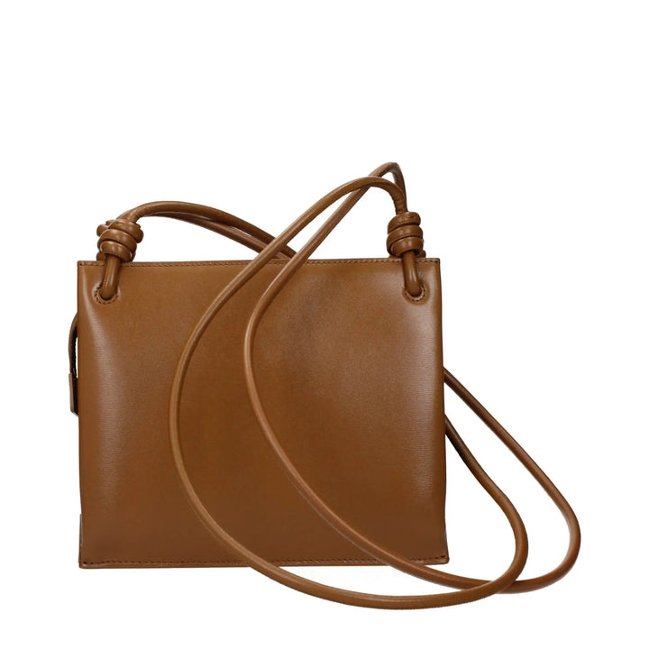 Jil Sander Sample Sale | Jil Sander Brown Leather Crossbody Bag - | Designer outlet