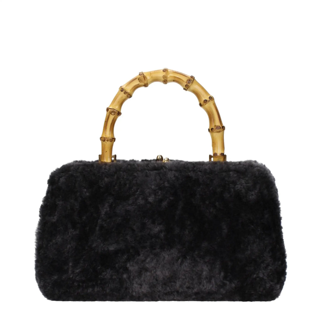 Jil Sander Sample Sale | Jil Sander Black Fur Handbag - | Designer outlet