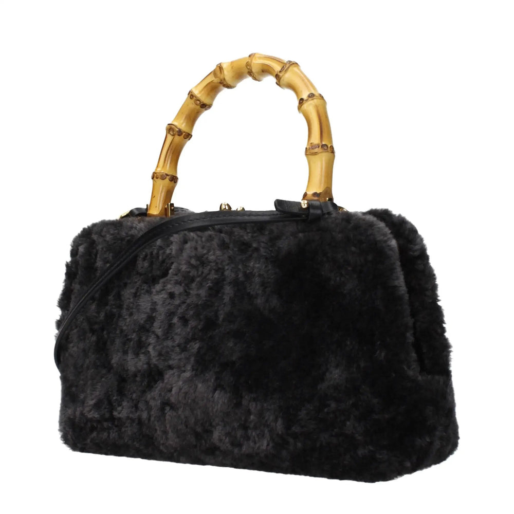 Jil Sander Sample Sale | Jil Sander Black Fur Handbag - | Designer outlet