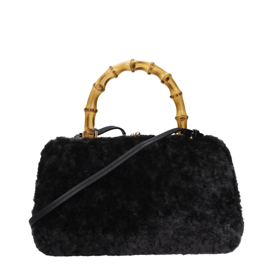 Jil Sander Sample Sale | Jil Sander Black Fur Handbag - | Designer outlet