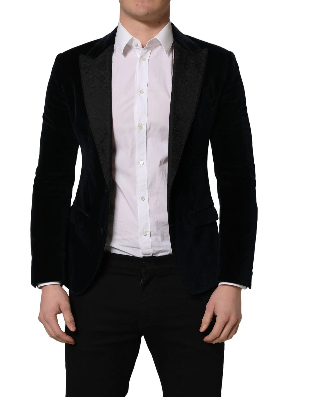 Dolce & Gabbana Sample Sale | Dolce & Gabbana Black Cotton Single Breasted Jacket Blazer - | Designer outlet