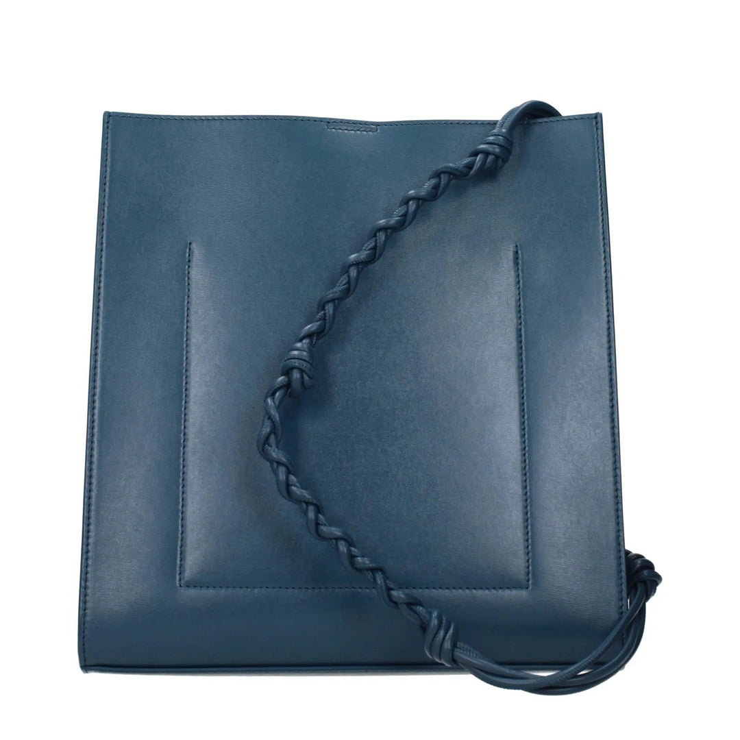 Jil Sander Sample Sale | Jil Sander Blue Leather Shoulder Bag - | Designer outlet
