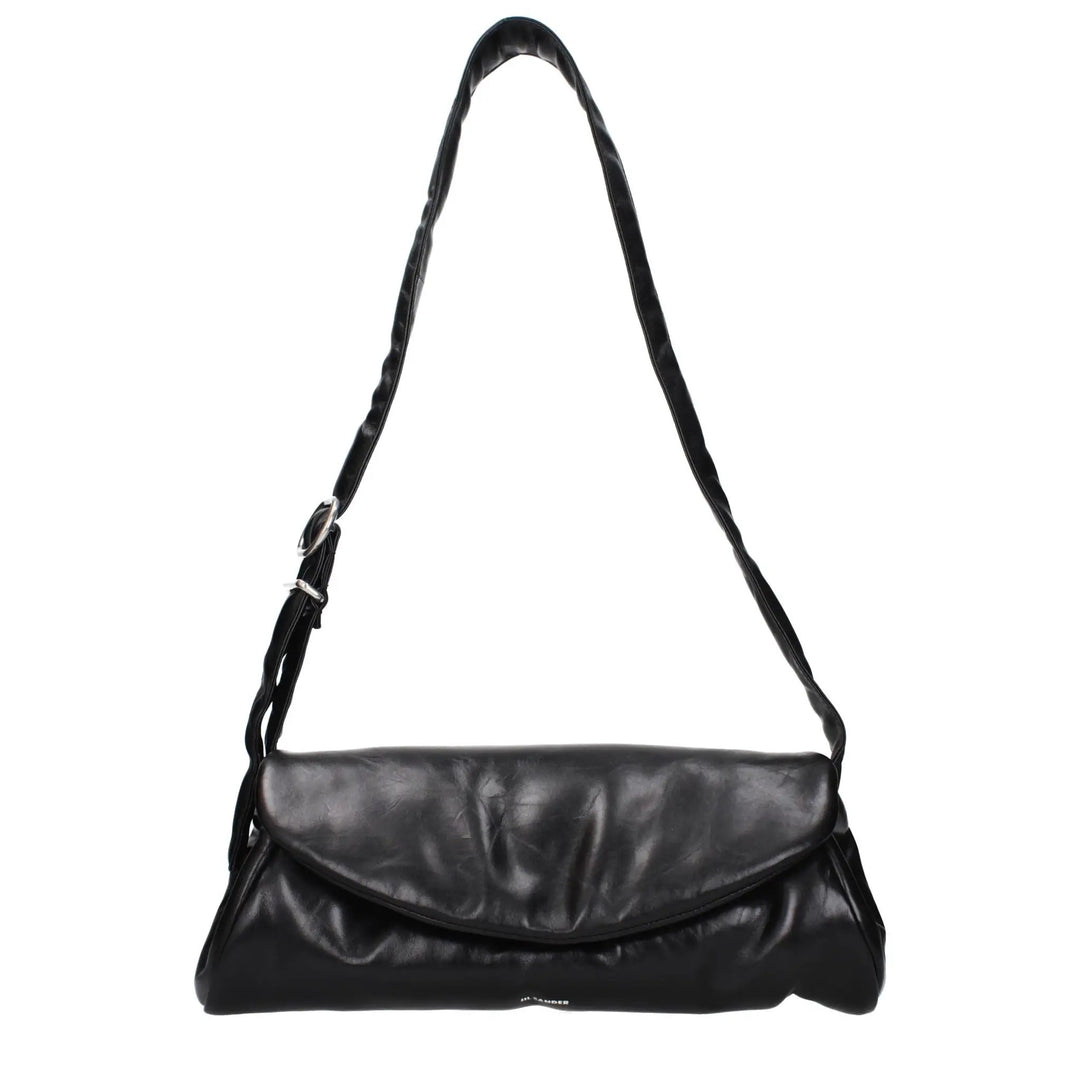Jil Sander Sample Sale | Jil Sander Black Leather Crossbody Bag - | Designer outlet