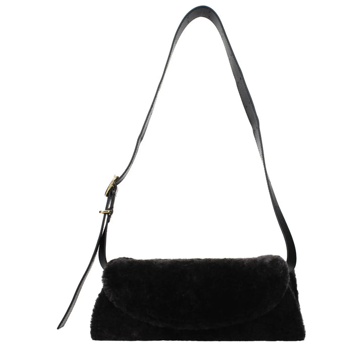 Jil Sander Sample Sale | Jil Sander Black Fur Crossbody Bag - | Designer outlet