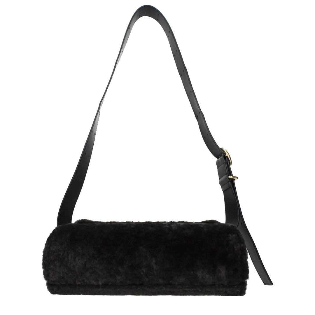 Jil Sander Sample Sale | Jil Sander Black Fur Crossbody Bag - | Designer outlet