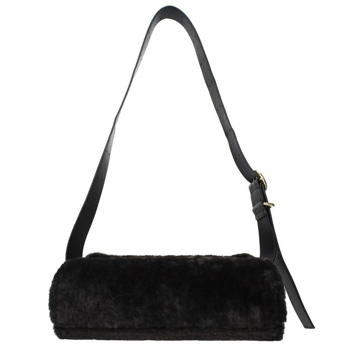 Jil Sander Sample Sale | Jil Sander Black Fur Crossbody Bag - | Designer outlet