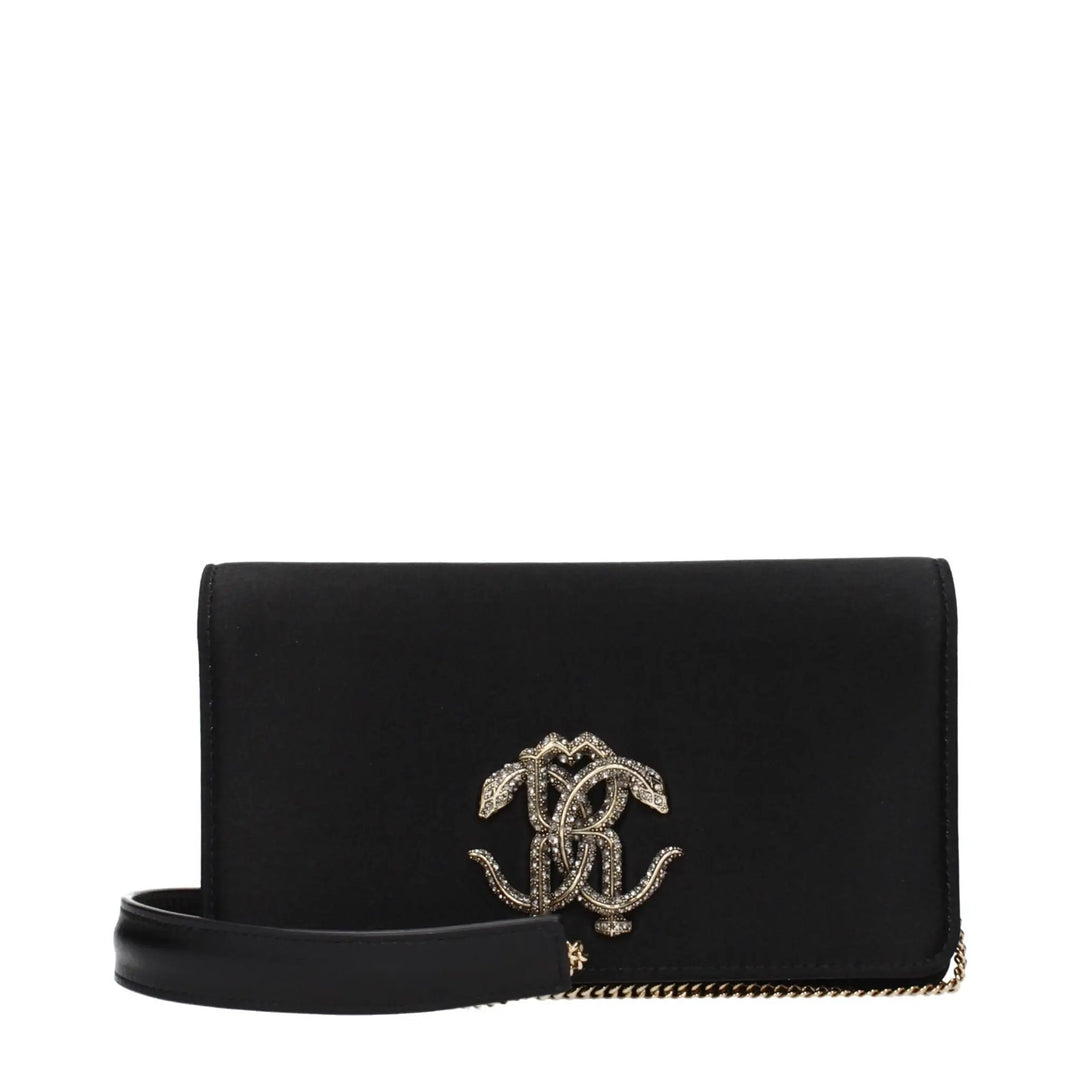 Roberto Cavalli Sample Sale | Roberto Cavalli Black Satin Clutch Bag - | Designer outlet