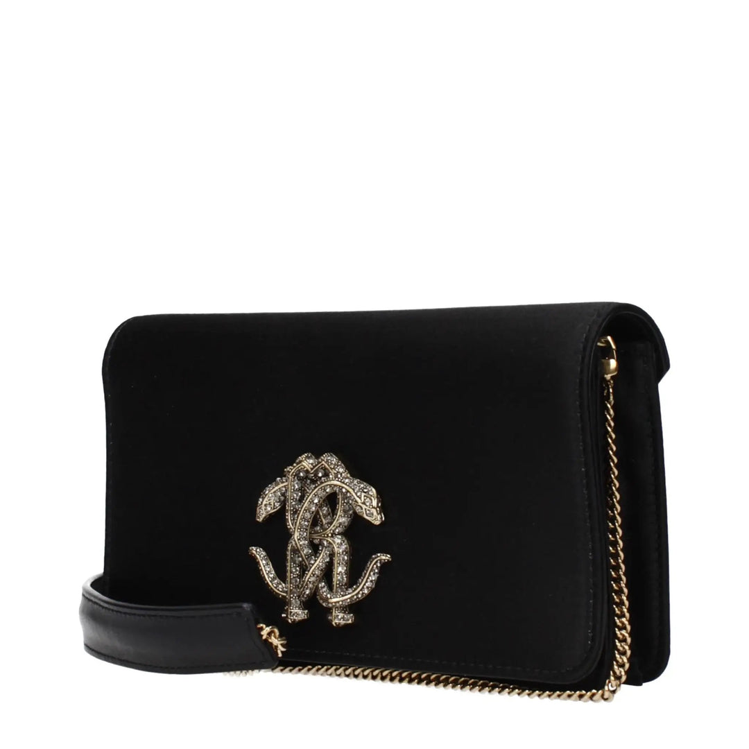 Roberto Cavalli Sample Sale | Roberto Cavalli Black Satin Clutch Bag - | Designer outlet