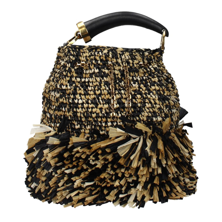 Roberto Cavalli Sample Sale | Roberto Cavalli Beige Raffia Handbag - | Designer outlet