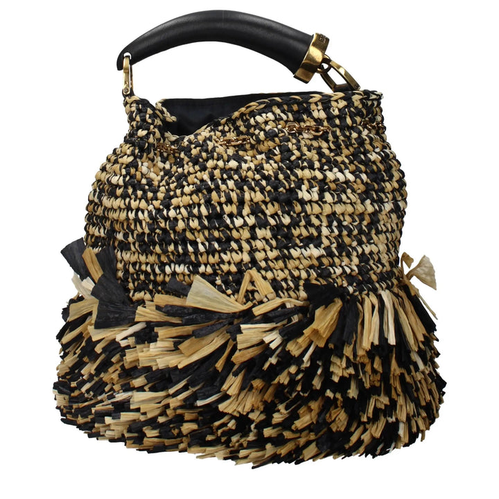 Roberto Cavalli Sample Sale | Roberto Cavalli Beige Raffia Handbag - | Designer outlet