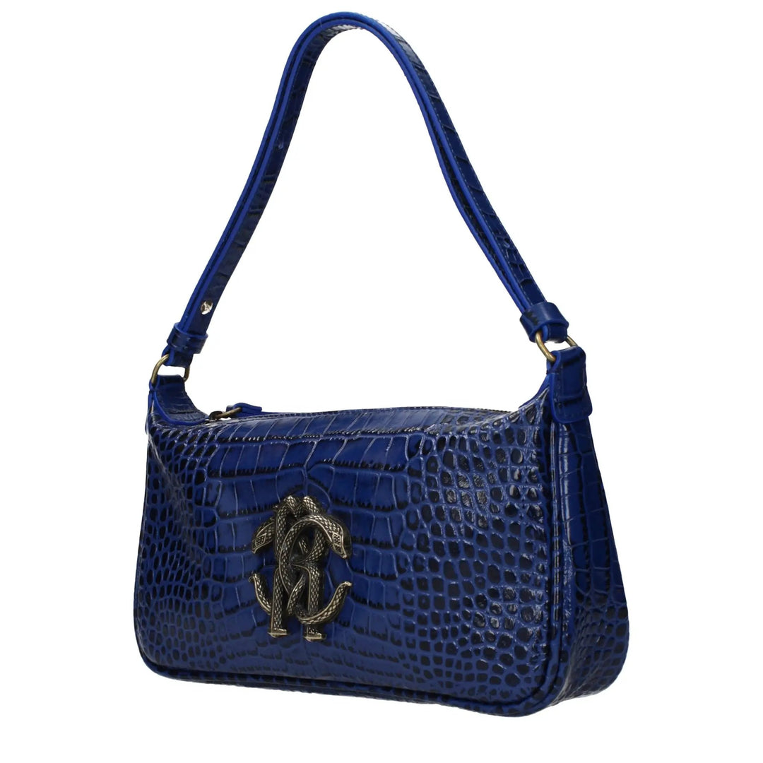 Roberto Cavalli Blue Leather Handbag