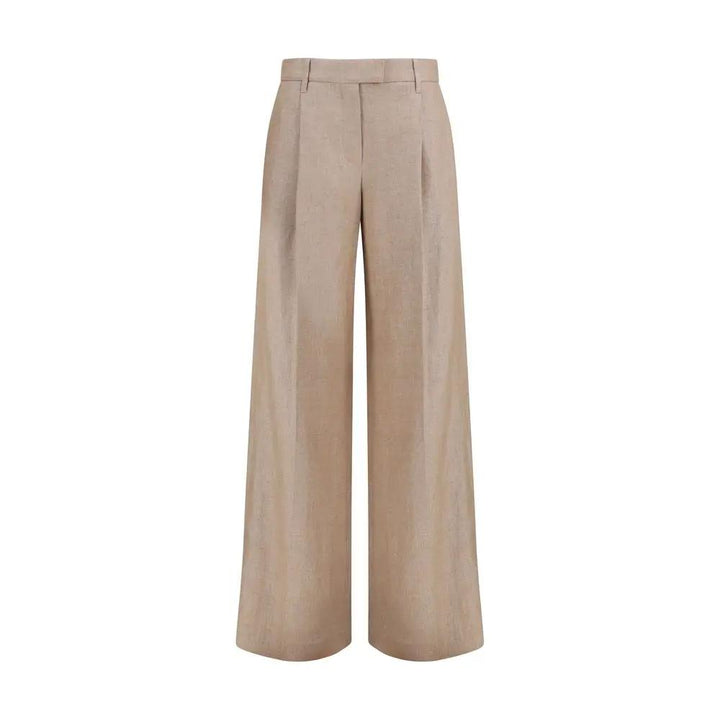 Brunello Cucinelli Sample Sale | Brunello Cucinelli Beige Linen Casual Pants - | Designer outlet